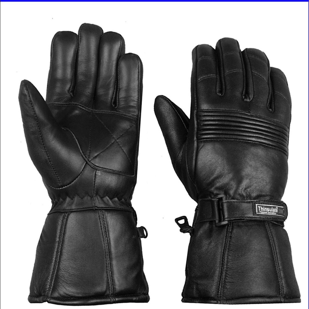 New Motorcycle Winter Real leather gloves black